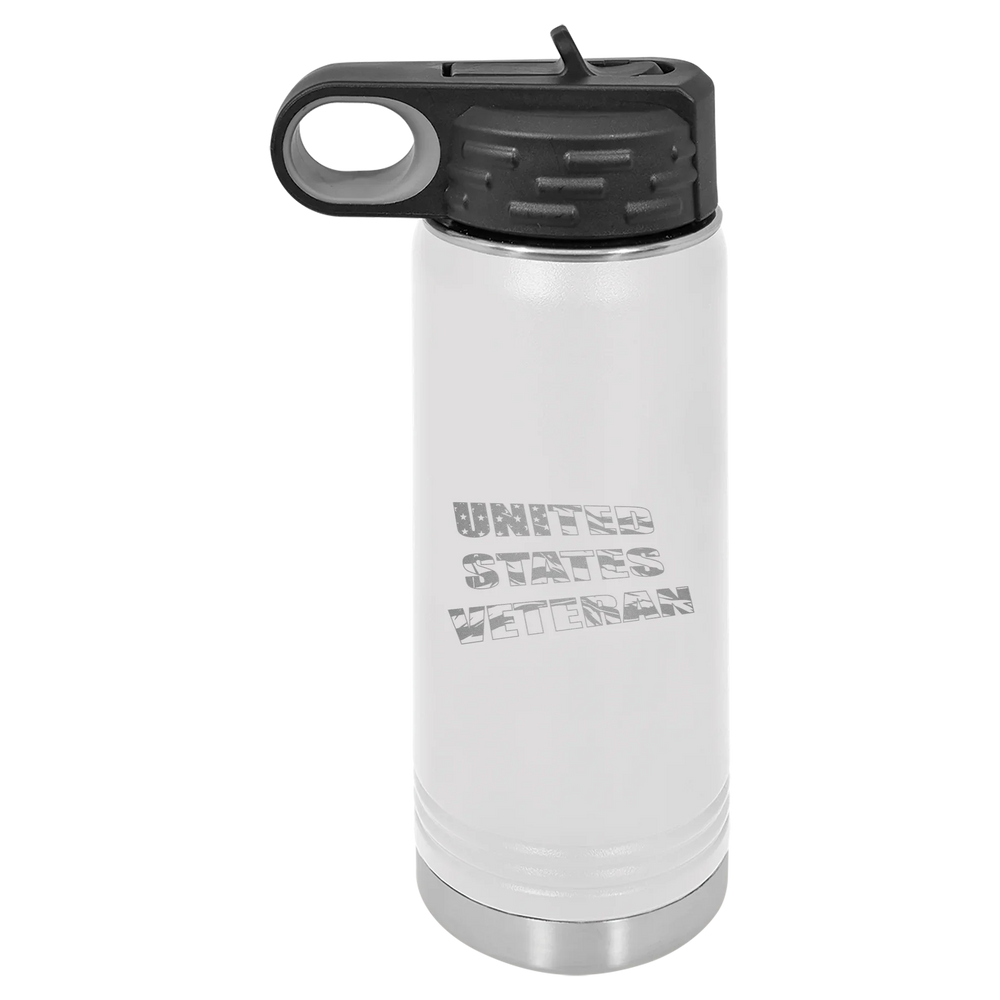 Flag Veteran - Polar Camel Water Bottle - White