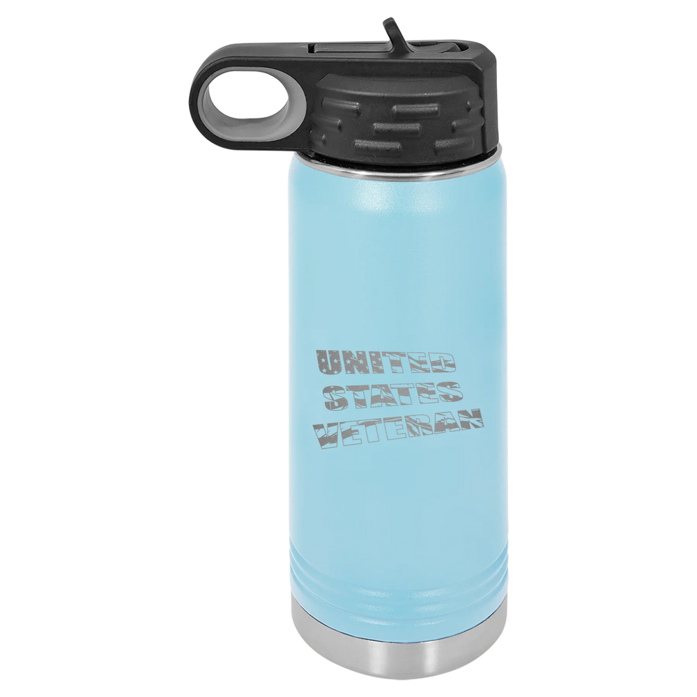 Flag Veteran - Polar Camel Water Bottle - Light Blue