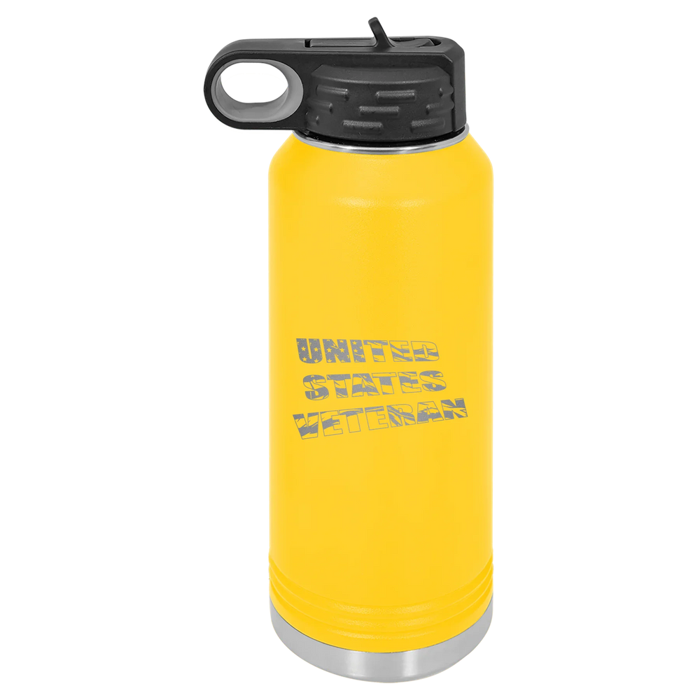 Flag Veteran - Polar Camel Water Bottle - Yellow