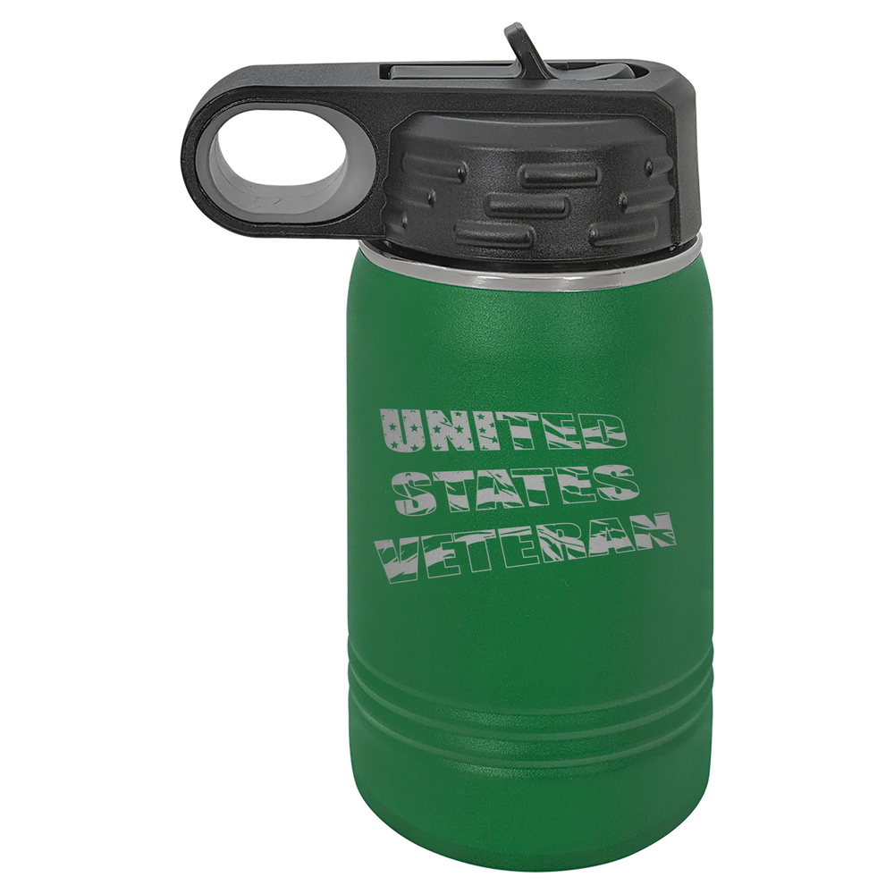 Flag Veteran - Polar Camel Water Bottle - Green Polar Camel