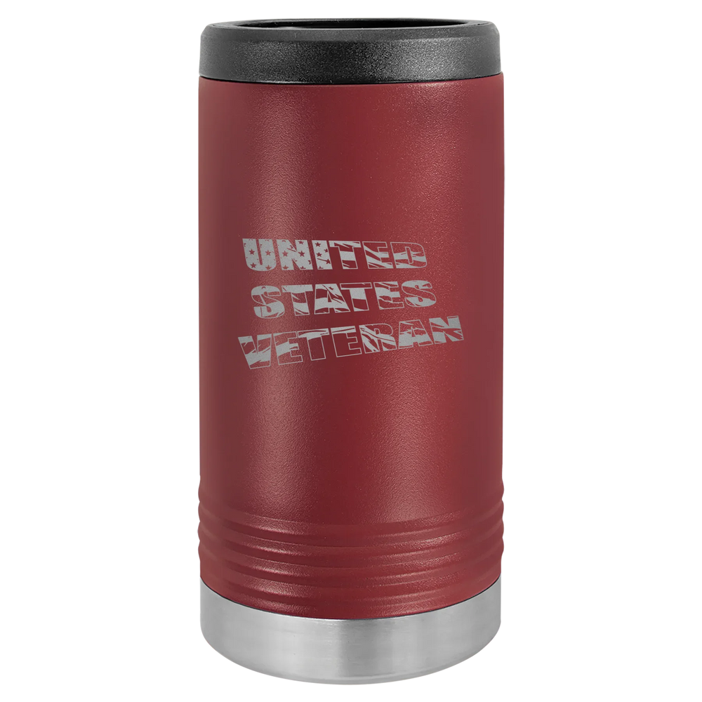 Flag Veteran - Polar Camel Beverage Holder - Maroon Slim