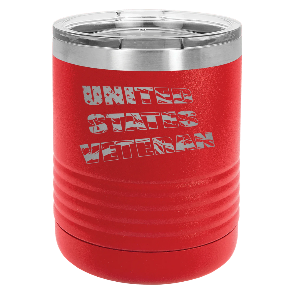 Flag Veteran - Polar Camel Tumbler with Standard Lid - Red