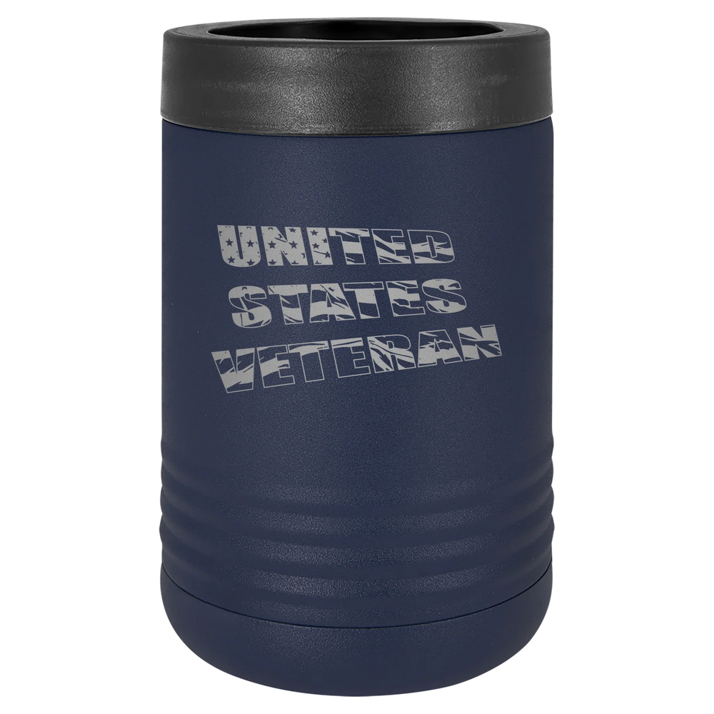 Flag Veteran - Polar Camel Beverage Holder - Navy Blue Stainless Steel Vacuum Insulated