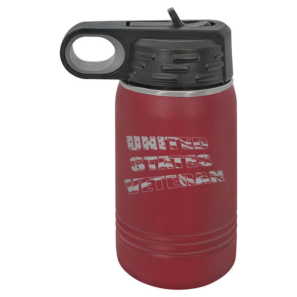 Flag Veteran - Polar Camel Water Bottle - Maroon