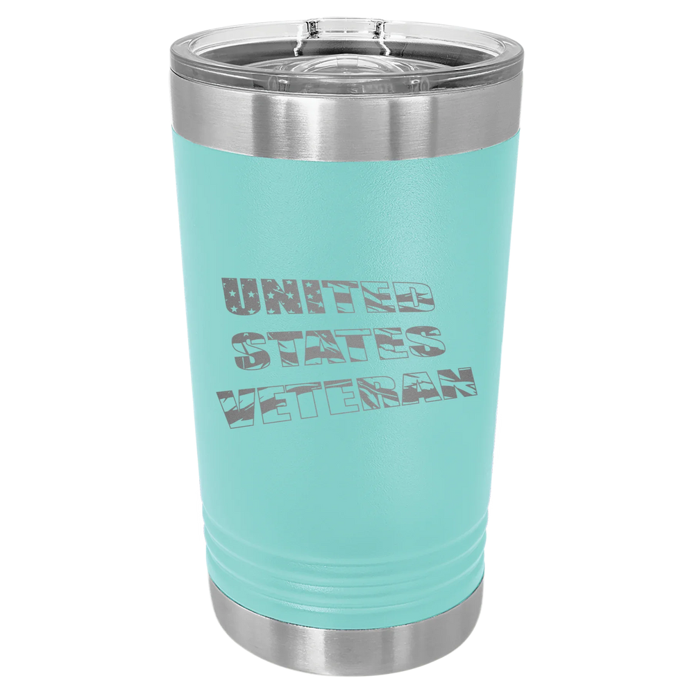 Flag Veteran - Polar Camel Pint with Slider Lid - Teal
