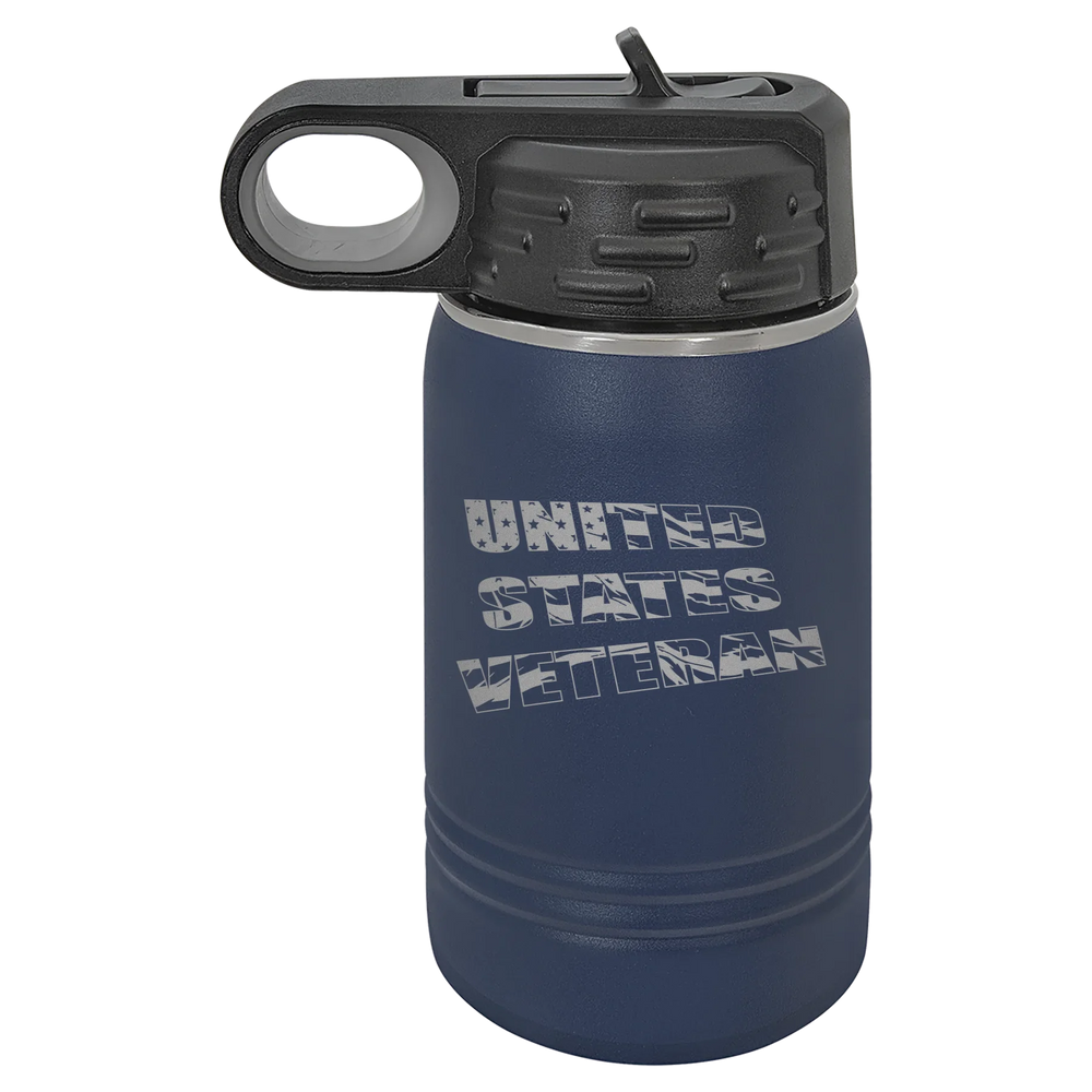 Flag Veteran - Polar Camel Water Bottle - Navy Blue