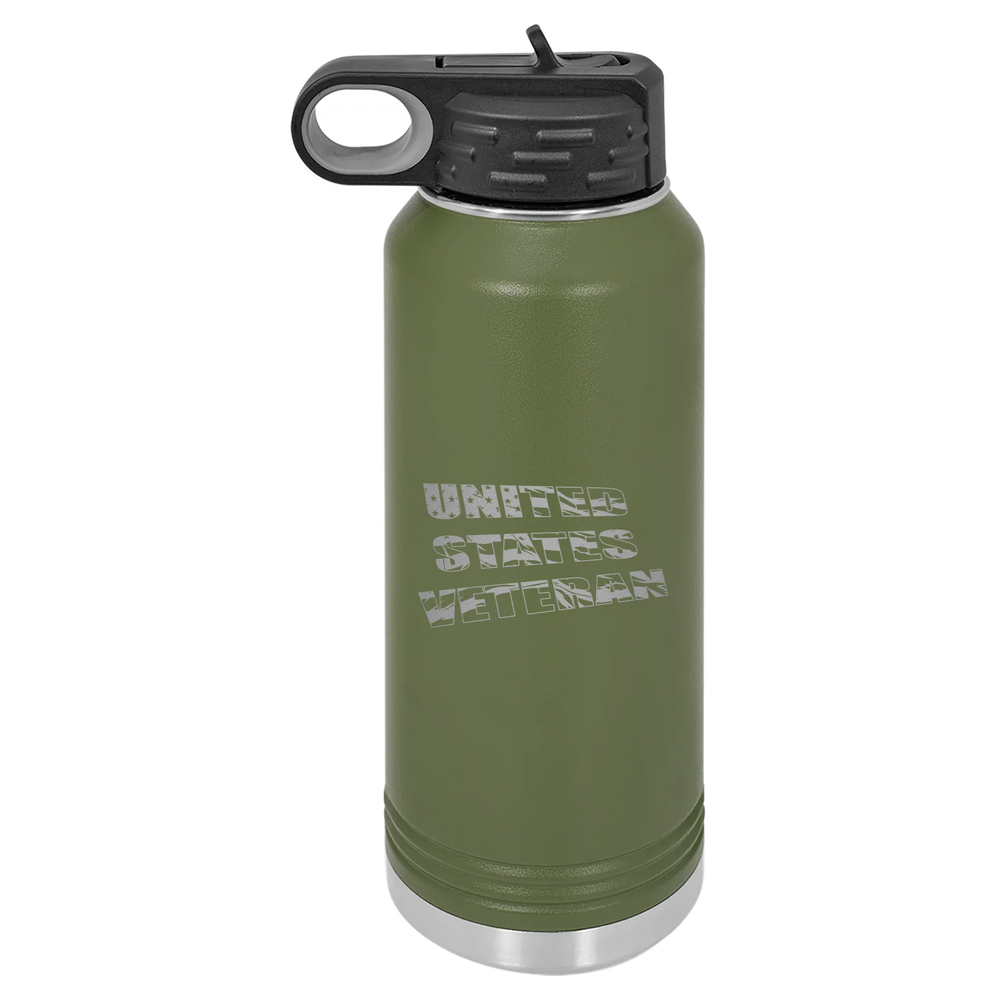 Flag Veteran - Polar Camel Water Bottle - Olive Green