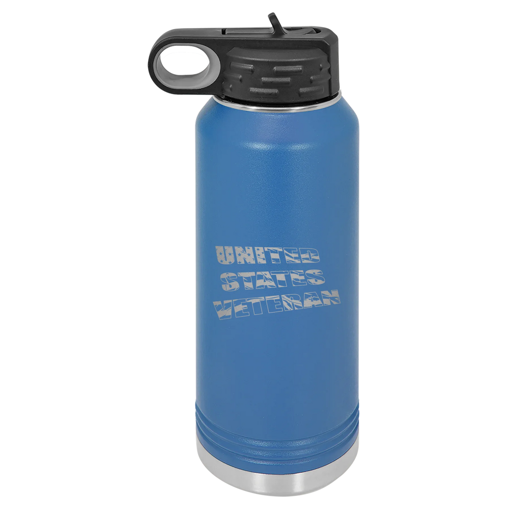 Flag Veteran - Polar Camel Water Bottle - Royal Blue