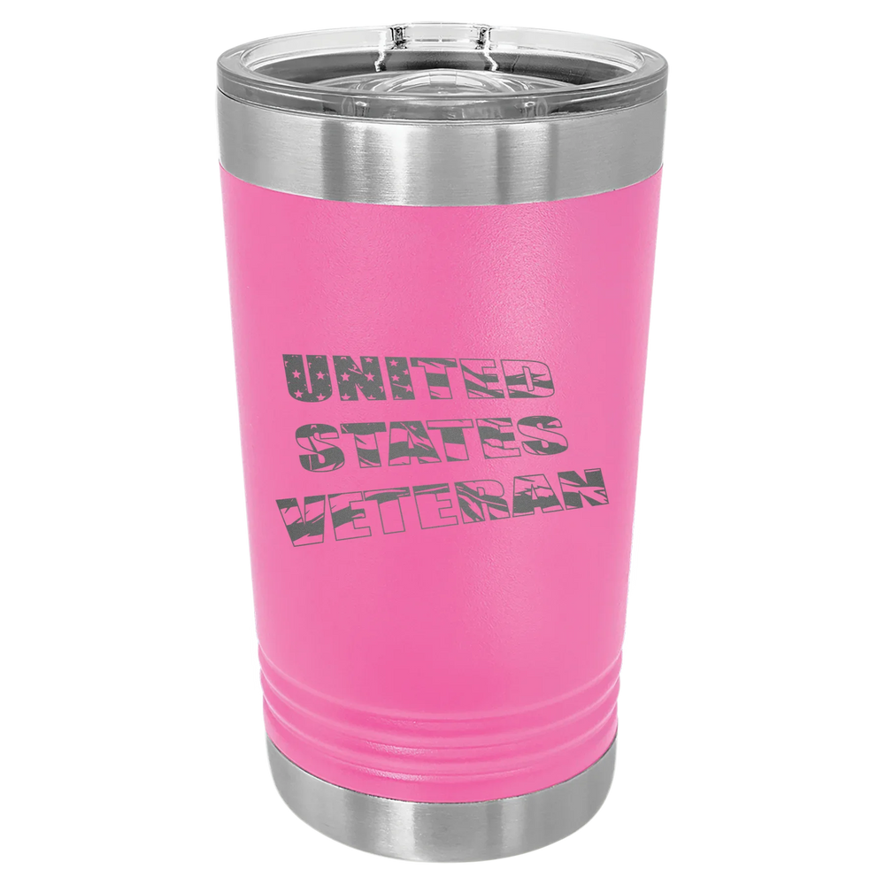 Flag Veteran - Polar Camel Pint with Slider Lid - Pink