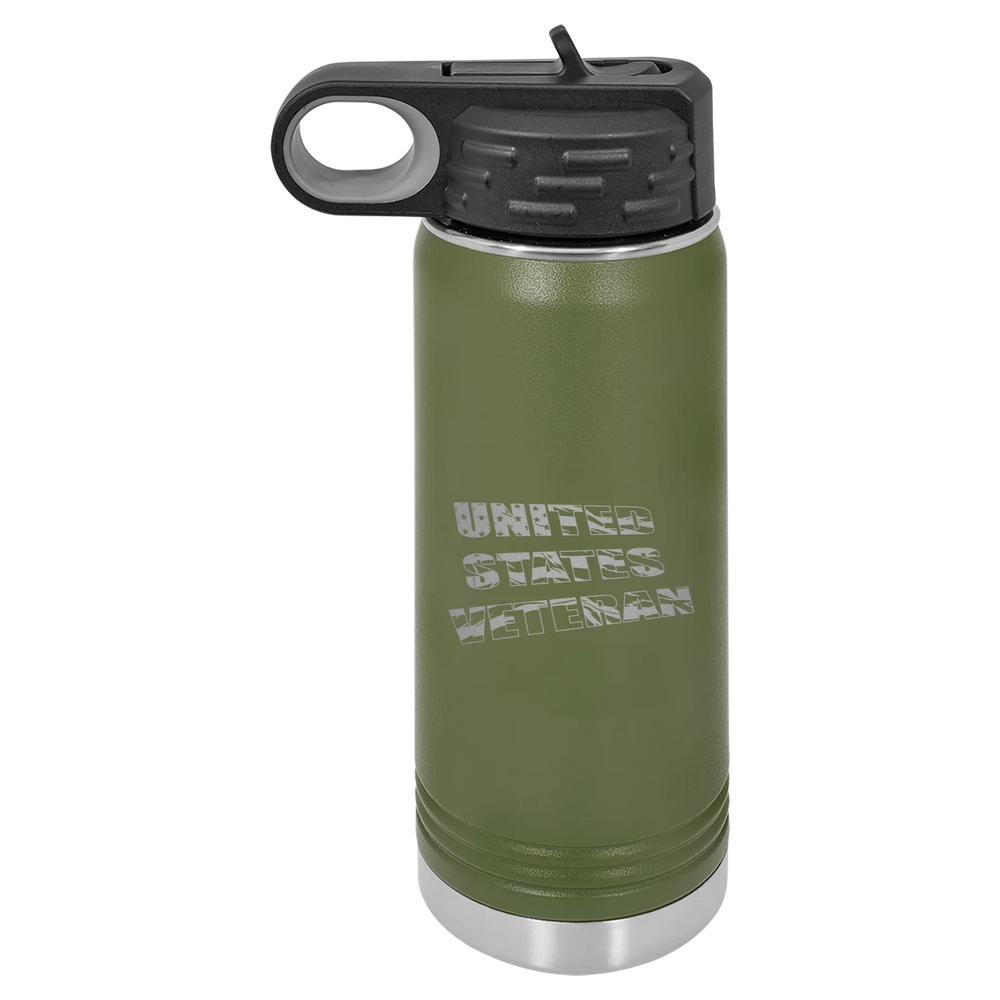 Flag Veteran - Polar Camel Water Bottle - Olive Green