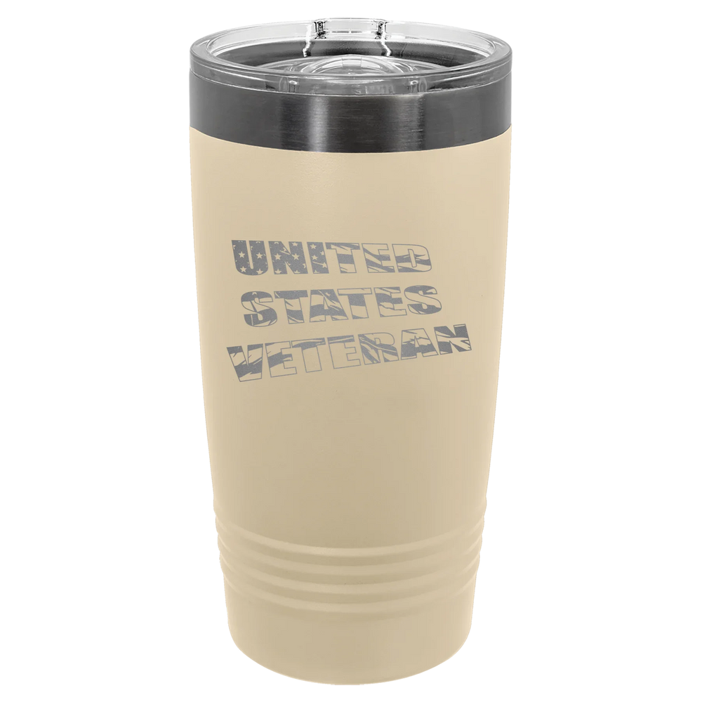 Flag Veteran - Polar Camel Ringneck Tumbler - Warm Sand/Ghost Black ION-Plated