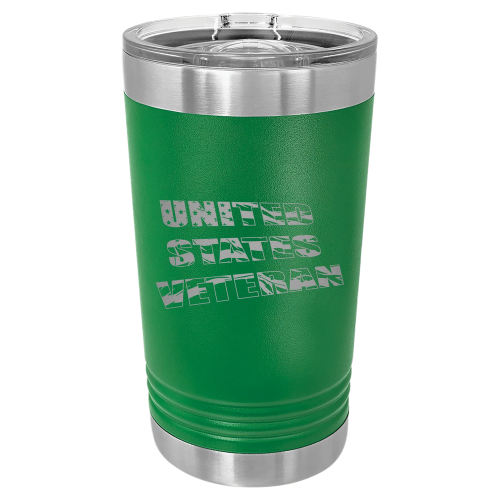 Flag Veteran - Polar Camel Pint with Slider Lid - Green