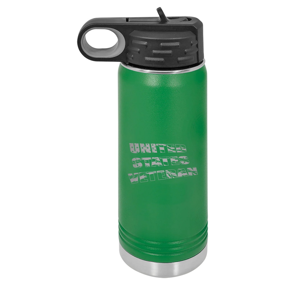 Flag Veteran - Polar Camel Water Bottle - Green