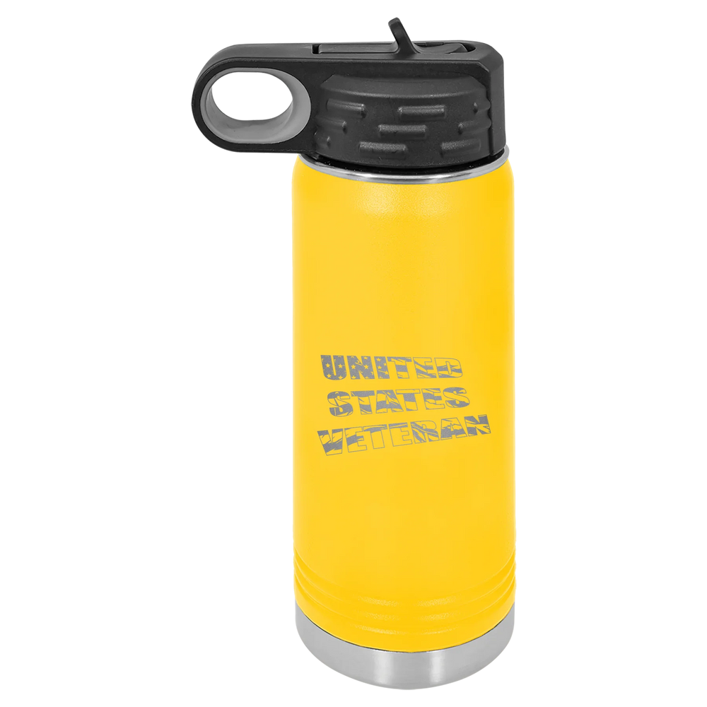 Flag Veteran - Polar Camel Water Bottle - Yellow